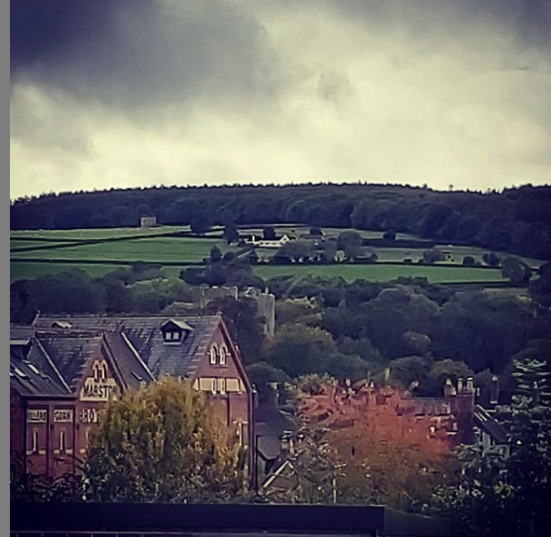 View from Ludlow to Whitcliffe Camp Site